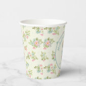 クリームアンドブルーレインブーツブライダルシャワー 紙コップ (右)