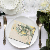 クリームイエローレモングリーンオーチャードフォト オールインワン招待状