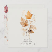 クリームウィスパーズ秋ブライダルシャワー感謝してい 招待状 (正面/裏面)