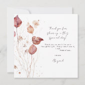 クリームウィスパーズ秋感謝していブライダルシャワーII 招待状 (裏面)