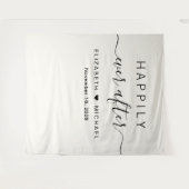 クリームウェディングレセプションの後ずっと幸せに タペストリー (正面(横))