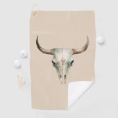 クリームウエスタンカウボーイブルホーン ゴルフタオル (インサイチュ)