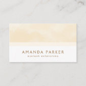 クリームウォーターカラーホワイトスパブティック美しいスタイリスト 名刺 (正面)