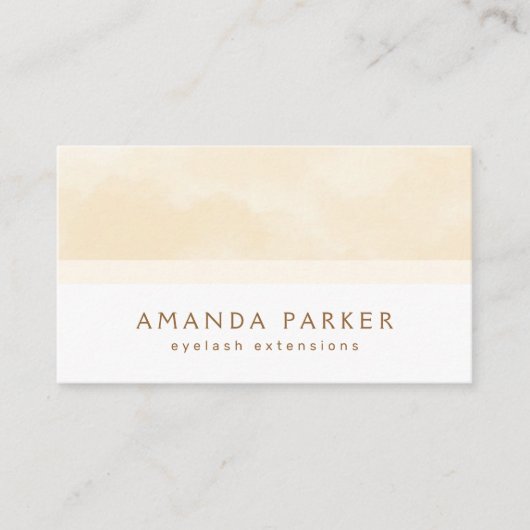 クリームウォーターカラーホワイトスパブティック美しいスタイリスト 名刺 (正面)