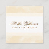 クリームウォータートレンディースパブティック書道 スクエア名刺 (正面)