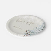 クリームウッドランドベビー外は寒い ペーパープレート (アングル)