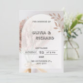 クリームエステティック結婚式招待状 招待状 (スタンド正面)
