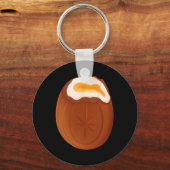 クリームエッグチョコレートイースター予測できな風変わりおもしろい キーホルダー (正面)