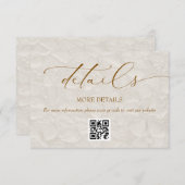 クリームエレガミニマルントウェディング詳細 エンクロージャーカード (正面/裏面)