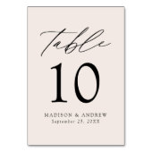 クリームエレガンス結婚モダンズ テーブルナンバー (裏面)