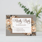 クリームエレガントとブラウンフローライスラーム結婚ズ 出欠カード (スタンド正面)