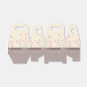 クリームエレガントと茶色のピンクのフローラ フェイバーボックス (折り畳みなし)