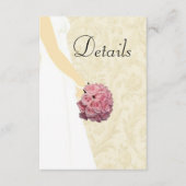 クリームエレガントウェディングガウン結婚ズ詳細 エンクロージャーカード (正面)