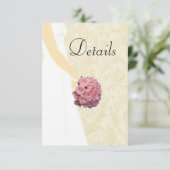 クリームエレガントウェディングガウン結婚ズ詳細 エンクロージャーカード (スタンド正面)