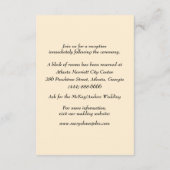 クリームエレガントウェディングガウン結婚ズ詳細 エンクロージャーカード (裏面)