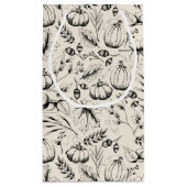 クリームエレガントオータムハーベストカボチャ紅葉 スモールペーパーバッグ (裏面)