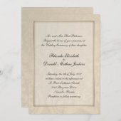 クリームエレガントカスタムウエディング招待状 招待状 (正面/裏面)