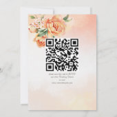 クリームエレガントピーチオレンジバラ 招待状 (裏面)