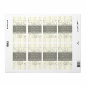 クリームエレガントフローラウェディングラベル ラベル (フルシート)