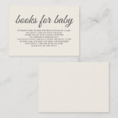 クリームエレガントベビーシャワーブックエンクロージャカード エンクロージャーカード (正面/裏面)