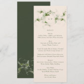 クリームエレガントモノグラム | ユーカリリース結婚ズ メニュー (正面/裏面)