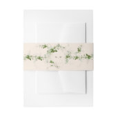 クリームエレガントユーカリリースモノグラム結婚ズ 招待状ベリーバンド (正面例)