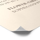 クリームエレガント色の結婚式 ポスター (角)