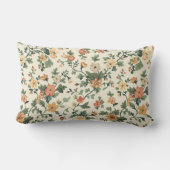 クリームエレガント花 ランバークッション (裏面)