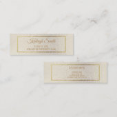 クリームエレガント金ゴールド卒業挿入プロファイル名 コーリングカード (正面/裏面)