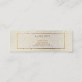 クリームエレガント金ゴールド卒業挿入プロファイル名 コーリングカード (裏面)