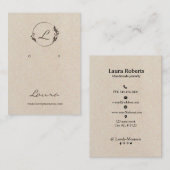 クリームオフホワイトイヤリングディスプレイカード 名刺 (正面/裏面)