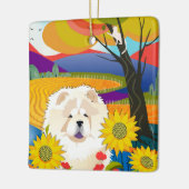 クリームオブザクロップチャウオーナメント セラミックオーナメント (左)