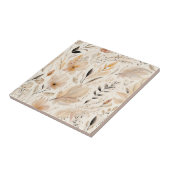 クリームオレンジの花柄 タイル (側面)