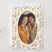 クリームオレンジグルービーワイルドフラワーブライダルシャワー 招待状 (裏面)