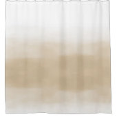クリームカキホワイトウグラデーションォーターカラー シャワーカーテン (正面)