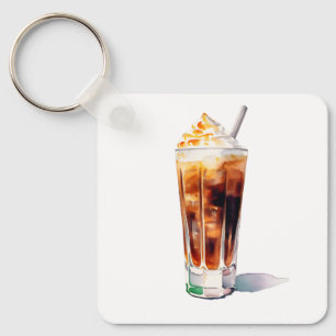 クリームカクテルドリンク付き水色アイスコーヒー キーホルダー