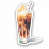 クリームカクテルドリンク付き水色アイスコーヒー シール (正面)