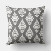 クリームカラーとグレーダマスクソファクッション クッション (裏面)