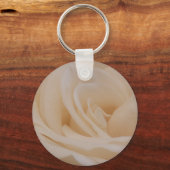 クリームカラーバラクローズアップ キーホルダー (正面)