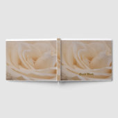 クリームカラーバラクローズアップ ゲストブック (全面)