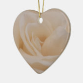 クリームカラーバラクローズアップ セラミックオーナメント (左)