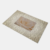 クリームカラーバラクローズアップ ドアマット (アングル)