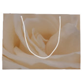 クリームカラーバラクローズアップ ラージペーパーバッグ (裏面)