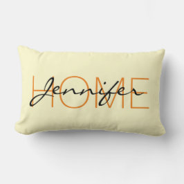 クリームカラーホームモノグラム ランバークッション