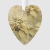 クリームカラーポインセティアスデジタルアートアクリル オーナメント (正面)