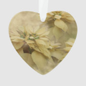 クリームカラーポインセティアスデジタルアートアクリル オーナメント (裏面)