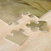 クリームカラーポインセティアスデジタルアート ジグソーパズル (側面)