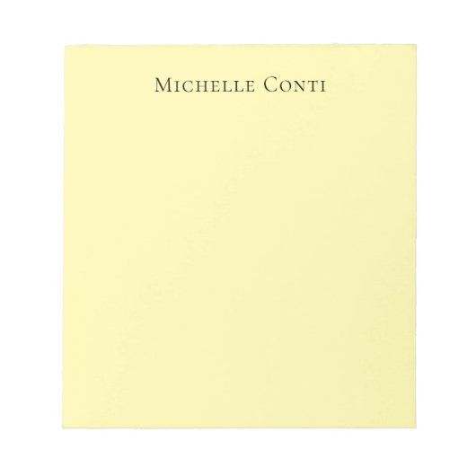 クリームカラーミニマリストプレーンエレガント ノートパッド (正面)