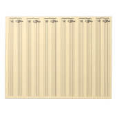 クリームカラーミュージックシート紙 ノートパッド (正面)