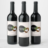 クリームカラーモダンココナッツスプラッシュコキトボトル ワインラベル (ボトル)